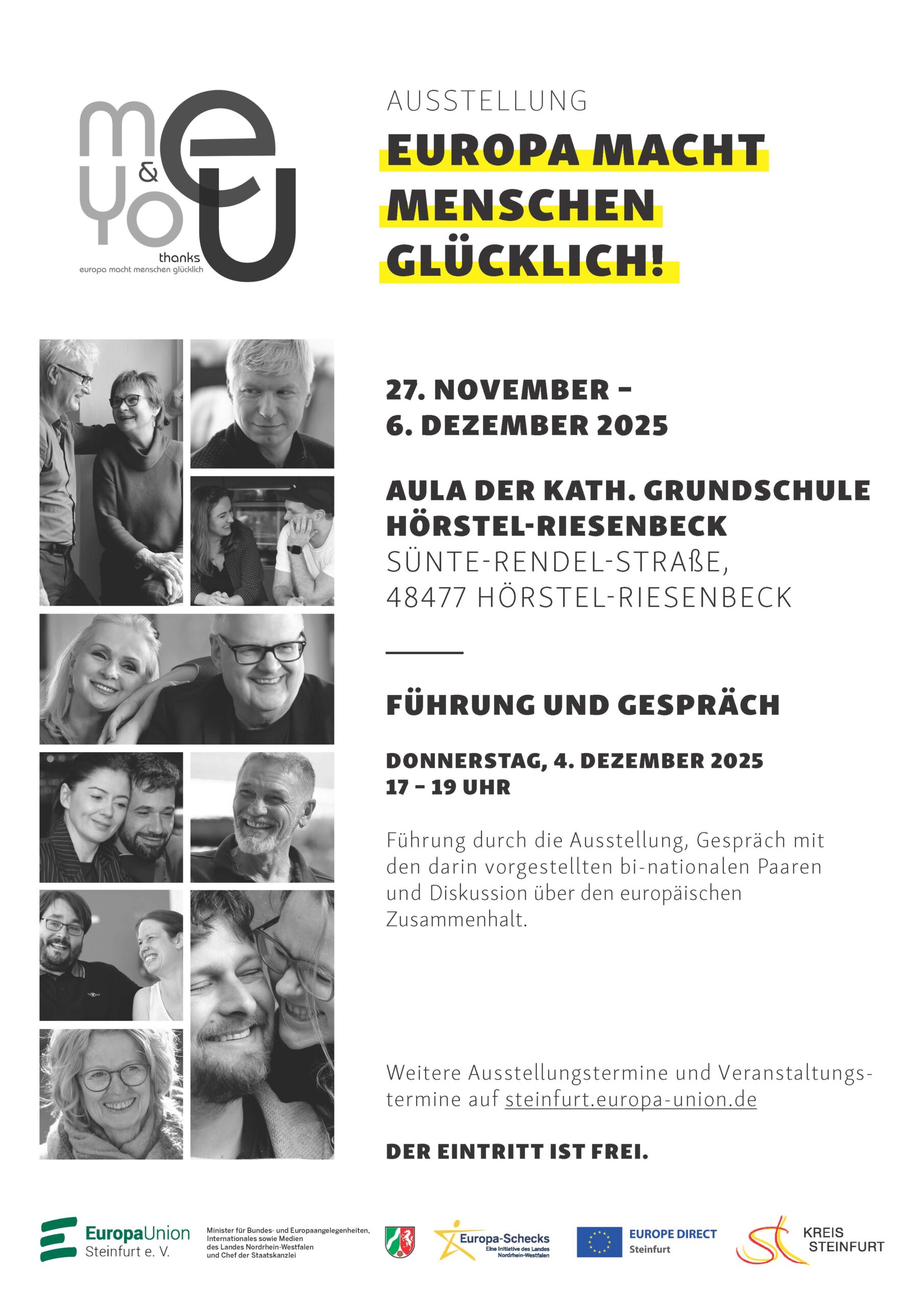 Plakat mit der Einladung zur Me & You - Veranstaltung